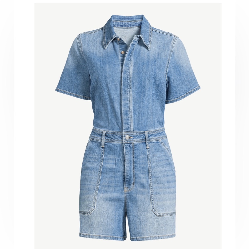Denim Collared Romper